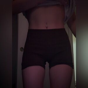 Women's Chocolate Brown High-Waisted Shorts